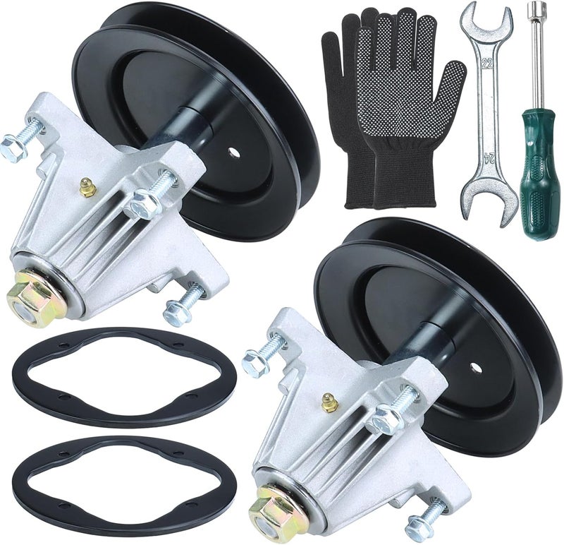 GUSUHAWK 2 Pack Pre-Greased 918-04822B Spindle with Reinforcement Ring Replaces 918-04822A, 91804822B, 918-04822, 618-04822A, 618-04822B for LTX 1040, LTX 1042, LT4200, LT1500, PYT9000, Z6000 Tractors - Image 1